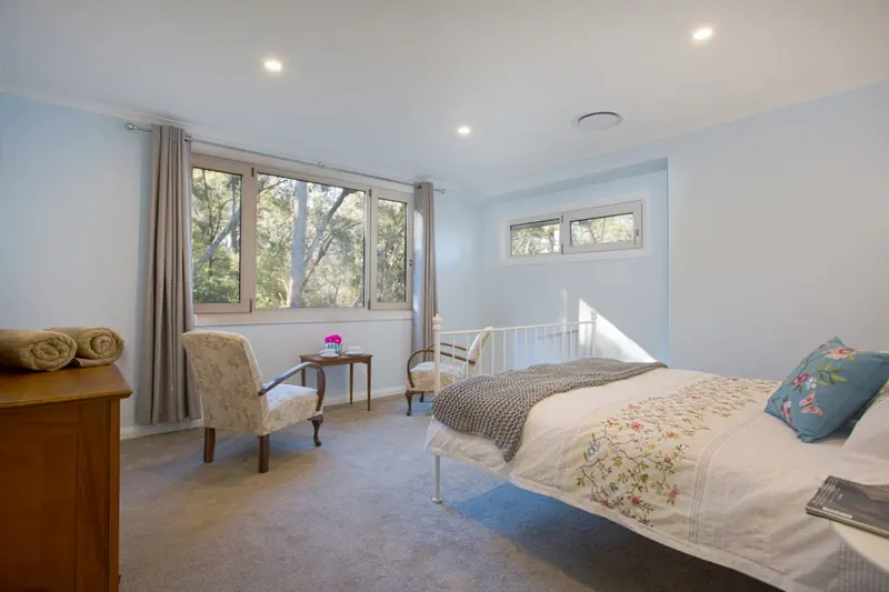 The main bedroom at Portree Cottage